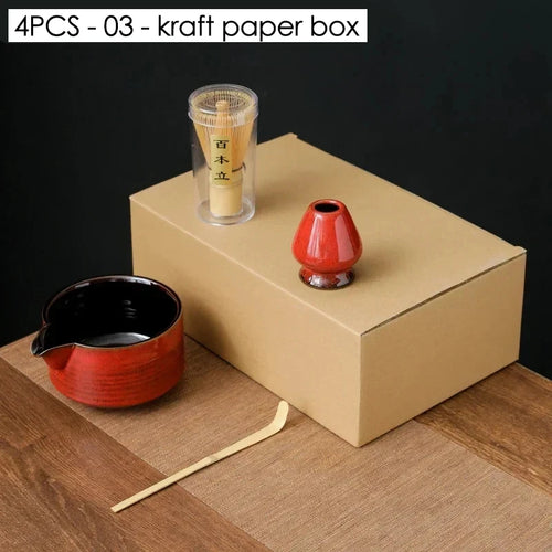 4/6/7PCS Japanese Matcha Blender Set with Bamboo Whisk Matcha Brush