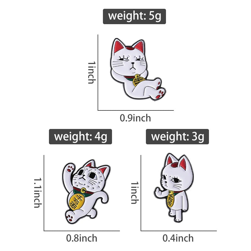 1-9 Pcs/Set Anime Turbo Granny Luck Cat Brooch Enamel Pins Cartoon