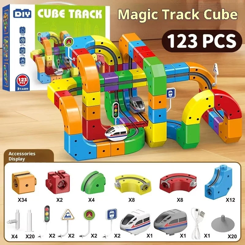 Anti-Gravity Electric Track Set | Snap-Together DIY Railway Building