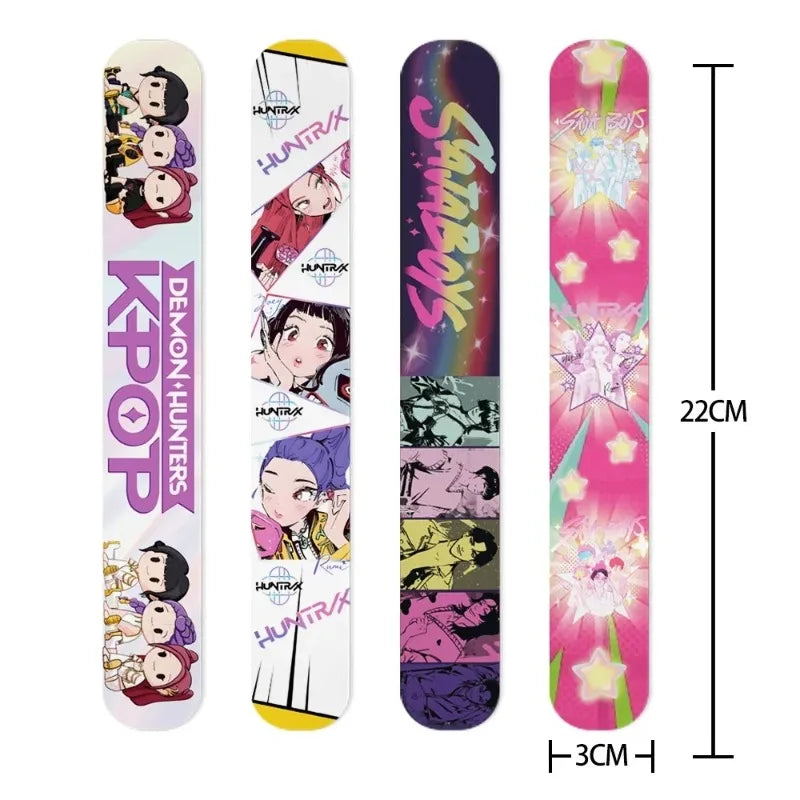 12/24/36  PCS  Kpop Demon Hunter Slap Bracelets Anime Snap Wristband