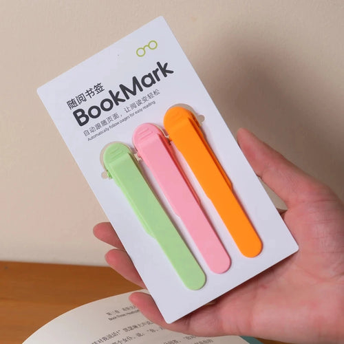 Automatic Bookmark, Silicone Reading Bookmark, Colorful Bookmark,