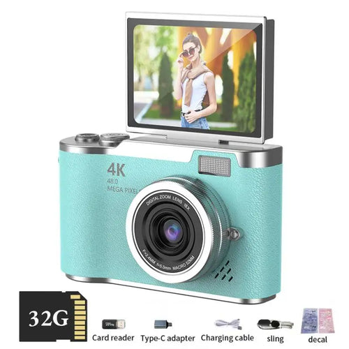 4K Digital Camera Beauty Filters 48MP HD Student CCD Camera CMOS Anti