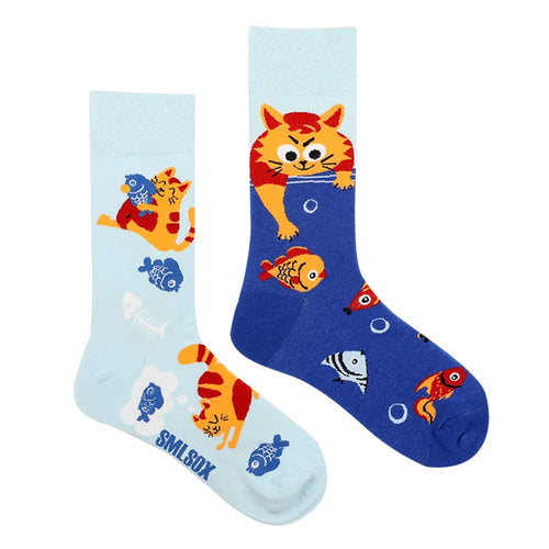 1 Pair Man Women Sock Original AB Tide Socks Colorful Cat Dog Koala