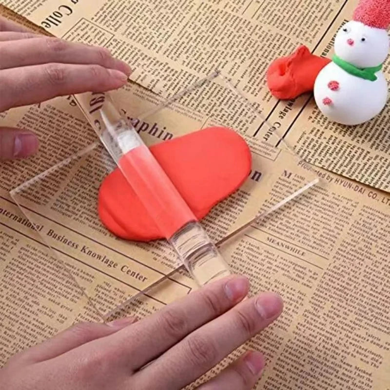 Acrylic Clay Roller with Acrylic Sheet Acrylic Round Clay Non-Stick