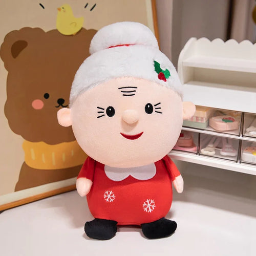 Cute Santa Claus & Elk Snowman Gingerbread Man Plush Toys Stuffed
