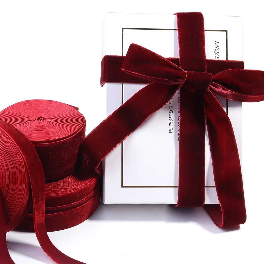5-10yards 6/10/15/25/32/38mm Velvet Ribbon Gift Flower Packaging Bow