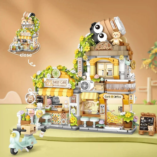 Street View Series Building blocks Izakaya Shaved Ice Shop Takoyaki