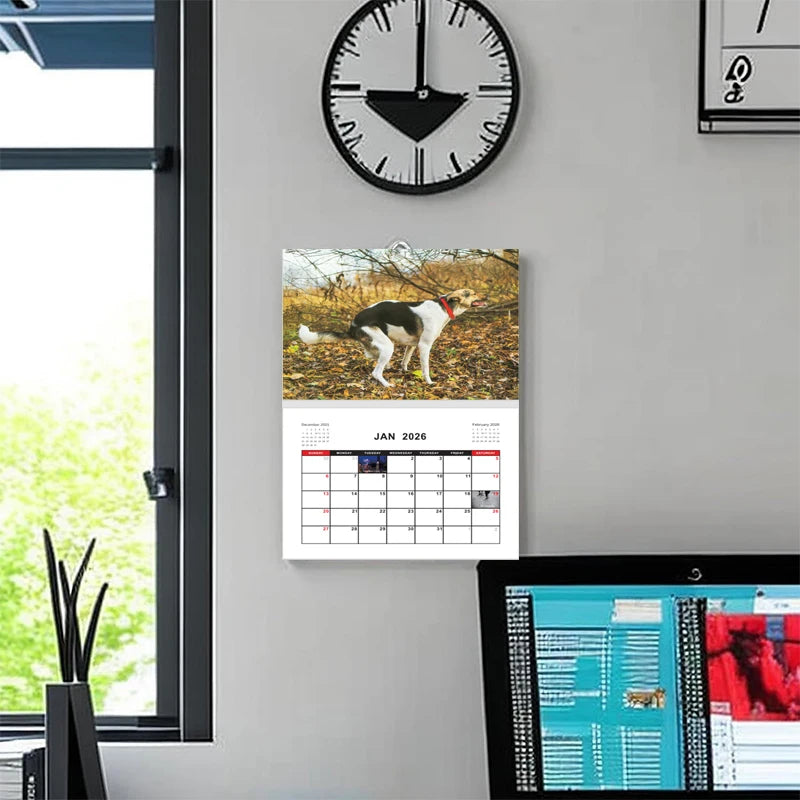 2026 Pooping Dog Calendar-Year Monthly Planner & Agenda Schedule