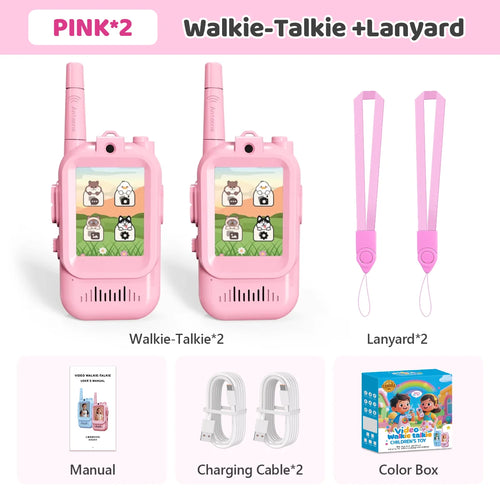 JCMO Video Walkie Talkies for Kids 2 Pack Funny Voice Change