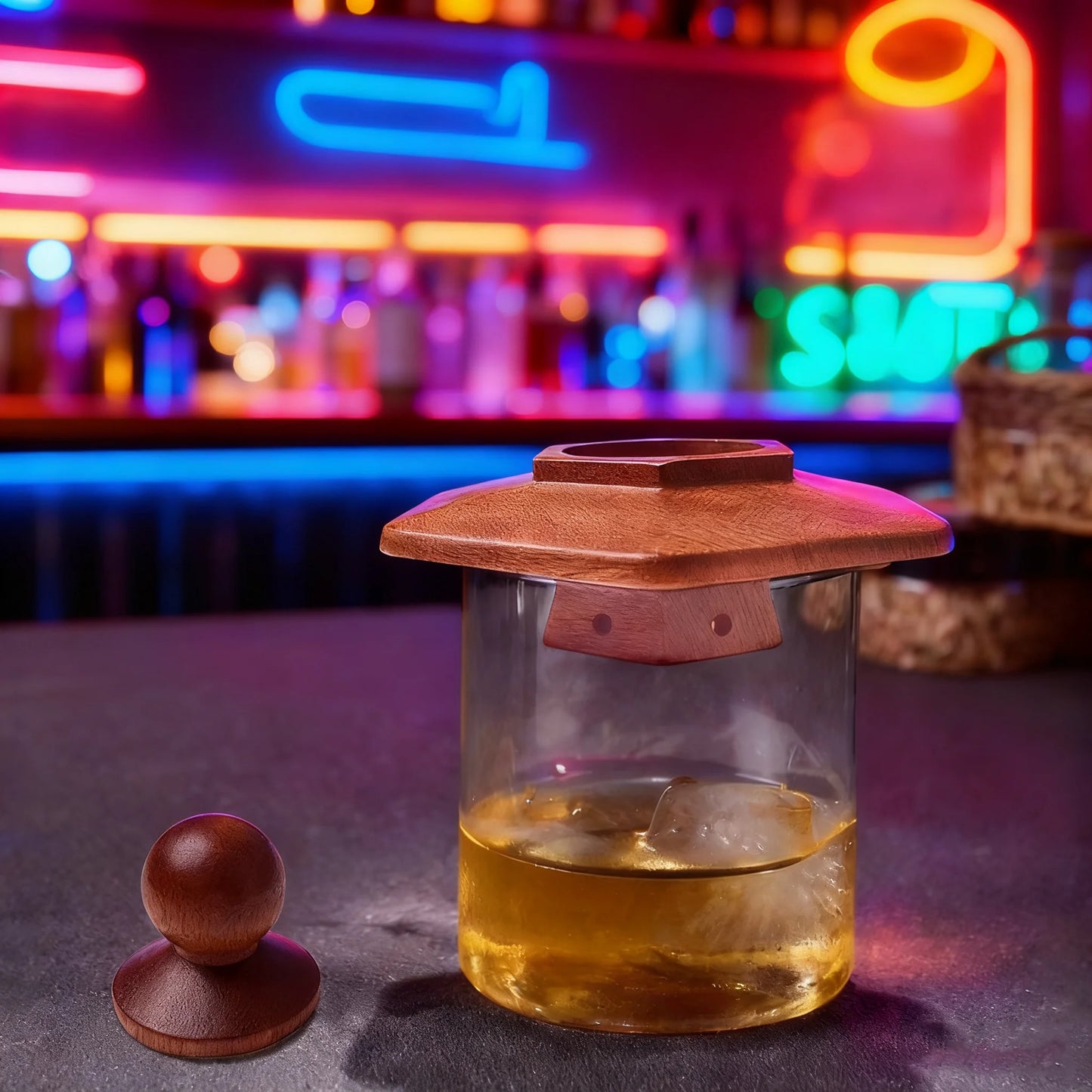 Glass Top Smoker Cocktail Smoker Kit With 4PCS Wood Chips Bartender