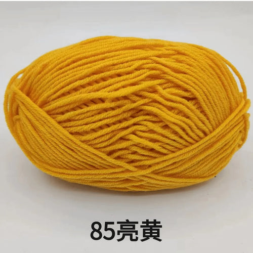 40-50g/Set 4ply Milk Cotton(80%) Knitting Yarn Needlework Dyed Lanas