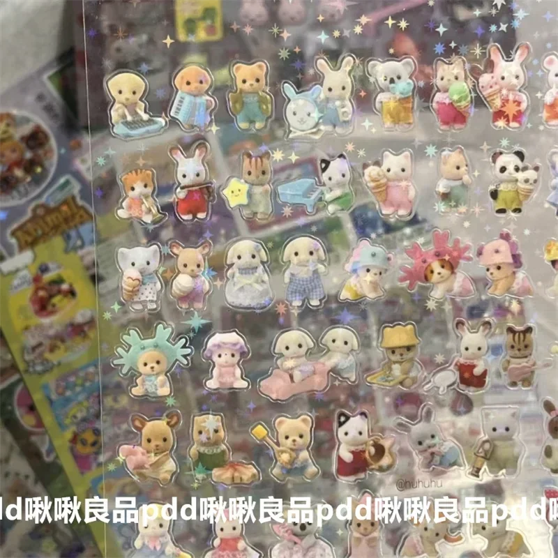 Sylvanian Families Easter Bunny Reindeer Panda Animal Stickers Gift