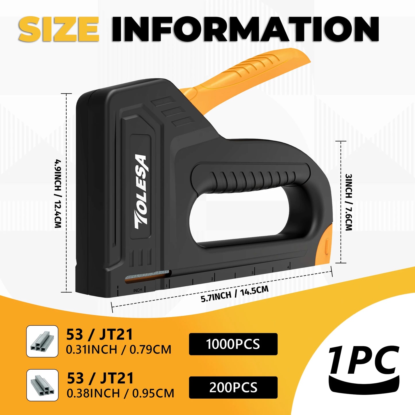 TOLESA Light Duty Staple Gun for Wood Upholstery Staple Gun with