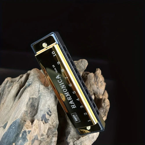 Ten-hole Chromatic Chromatic Metal Harmonica Beginners Wind Instrument