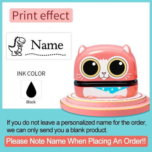 ‌Personalized Baby Name Stamp Set - Custom Waterproof Ink Seal for