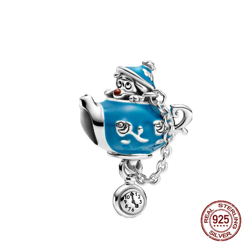 New S925 sterling silver Disney Mickey Mouse pendant bead suitable Fit