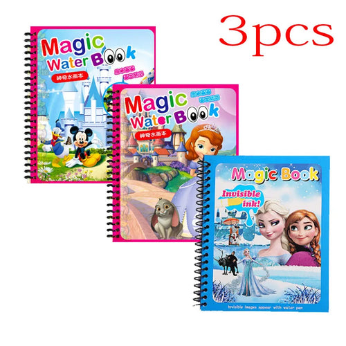 Disney Cartoon Frozen Water Painting Drawing Toys Set Graffiti Minnie