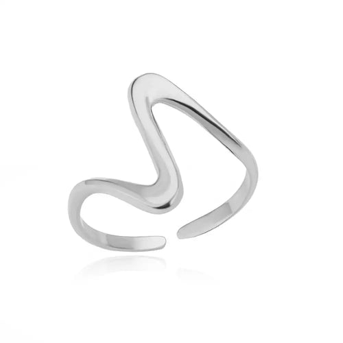 Stainless Steel Rings for Women Waterproof Open Gold Color Ring