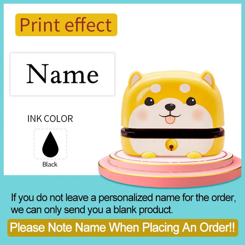 ‌Personalized Baby Name Stamp Set - Custom Waterproof Ink Seal for