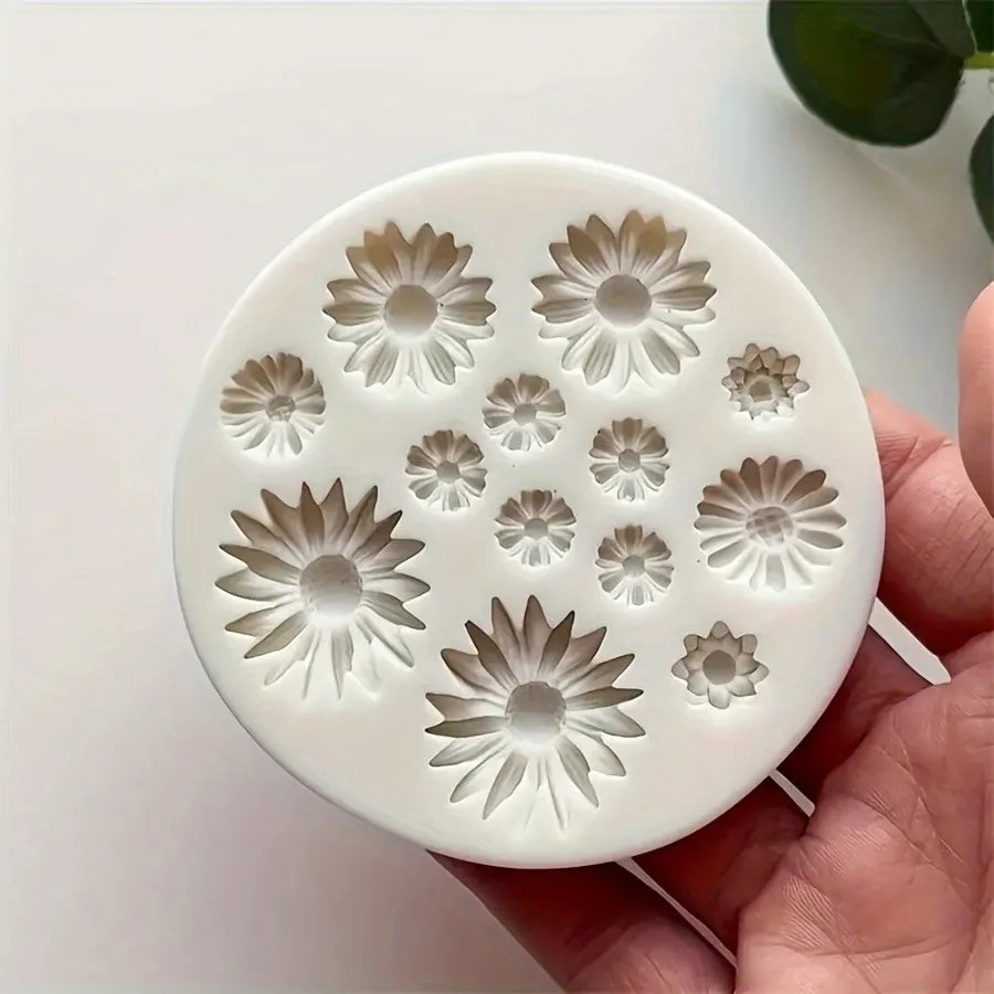 1pc Flower Silicone Mould Bouquet Polymer Clay Flower Casting Mold For