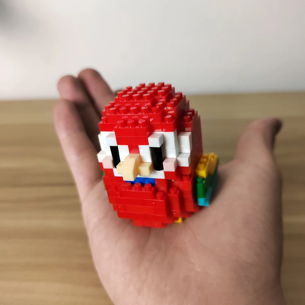Parrot and Little Bird Building Blocks Toy:Adorable Design,, Visually