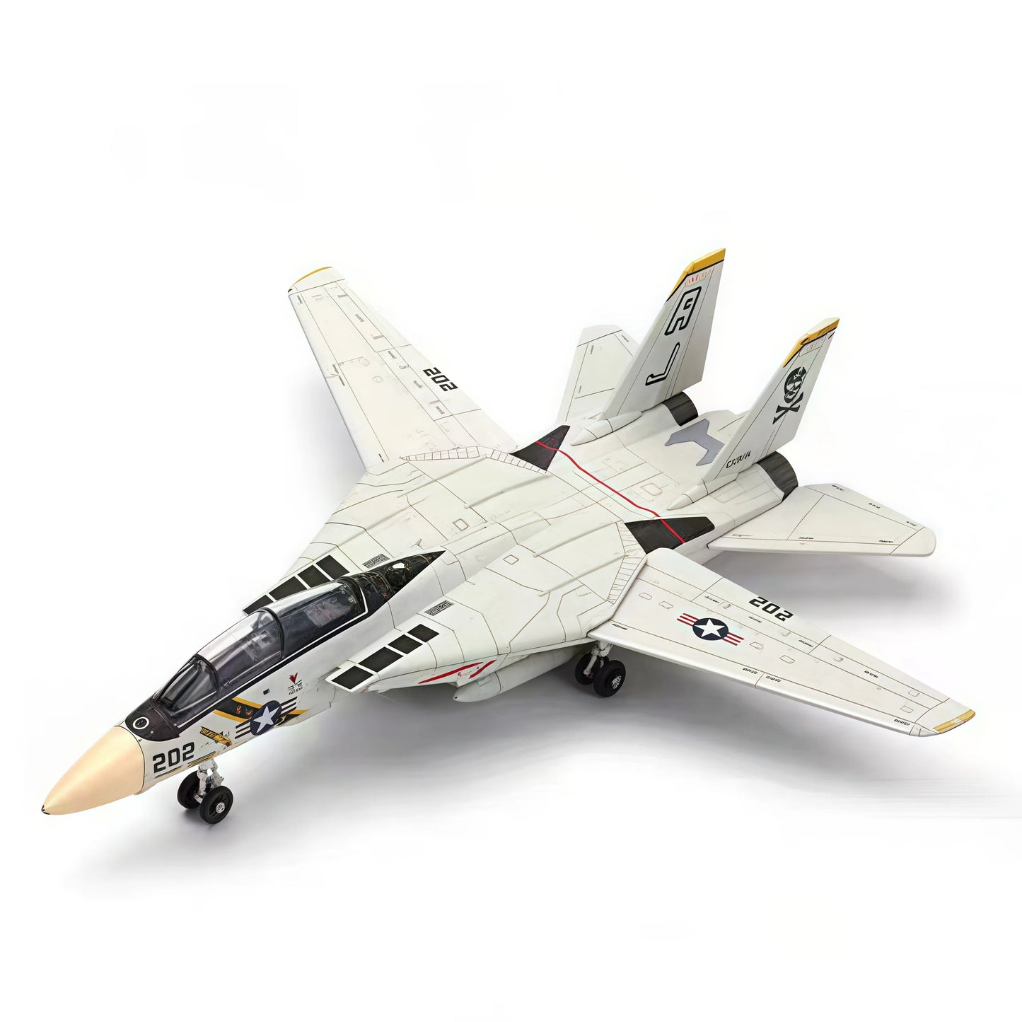 F-14 Fighter，1:72, assembled plastic airplane model (including display