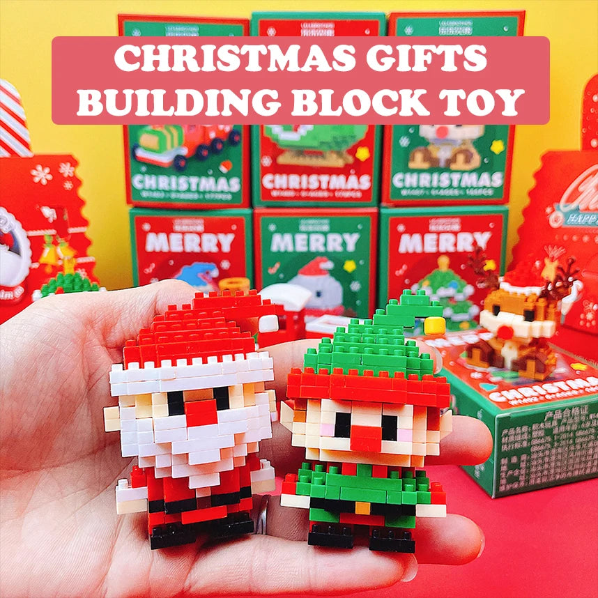 Christmas Gifts Micro Building Block Series Santa Claus Reindeer