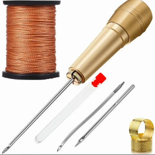 Leather Craft Sewing Kit Waxed Thread Hand Quilting Needles Sewing
