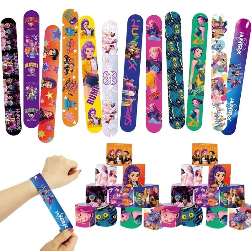 HOT Kpop Demon Hunters Slap Snap Bracelets Party Favors Birthday