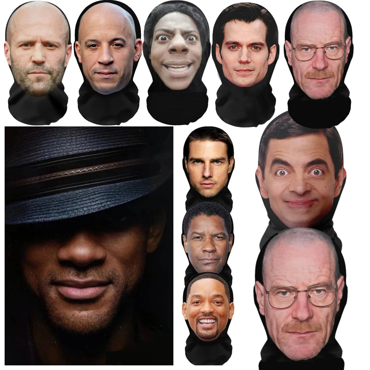 New Funny Cosplay Mesh Mask for Men Women Halloween Party Celebrity