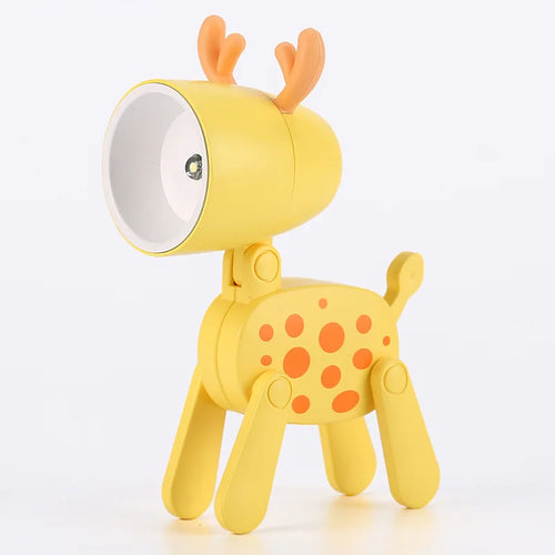 LED Night Light Mini Folding Desk Lamp Cute Pet Lights Dog Deer