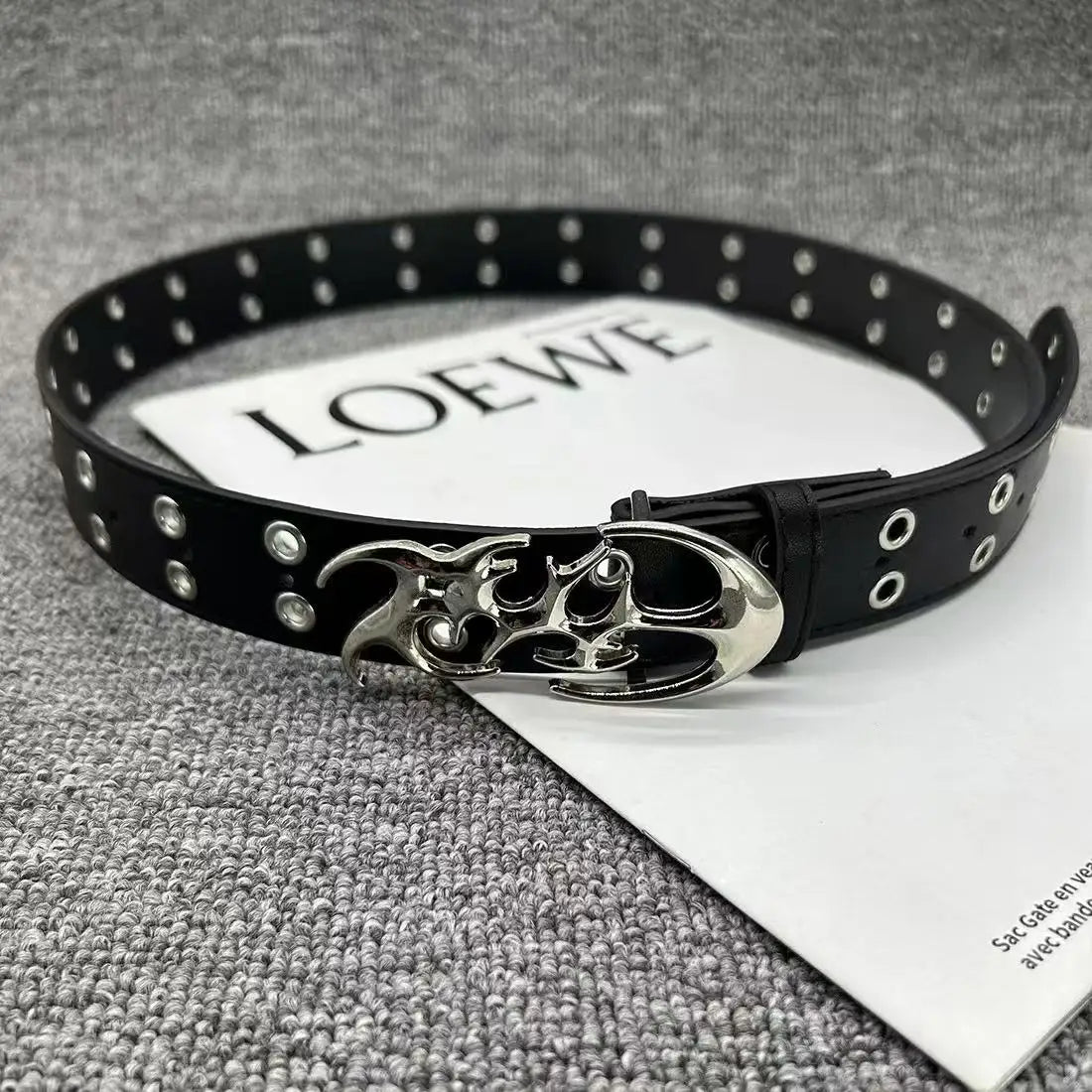 New Stylish Y2K Hollow PU Leather Fashion Punk Belt For Men