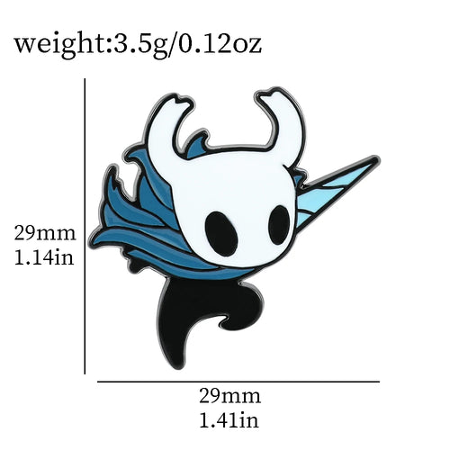Hollow Knight Enamel Pins Cute Cartoon Metal Brooch Game Jewelry Badge