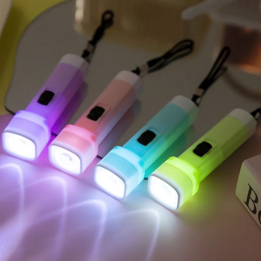 12-48 Pcs Candy Color LED Glowing Flashlight Halloween Christmas