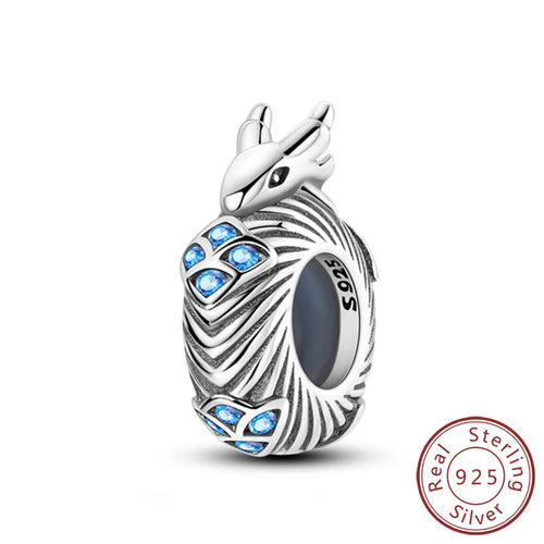 Fit Original Charms Beads 925 Sterling Silver Clip Charms Zircon
