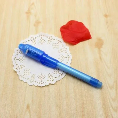 1/4Pcs Invisible Ink Pen Spy Pen with UV Light, Magic Marker for