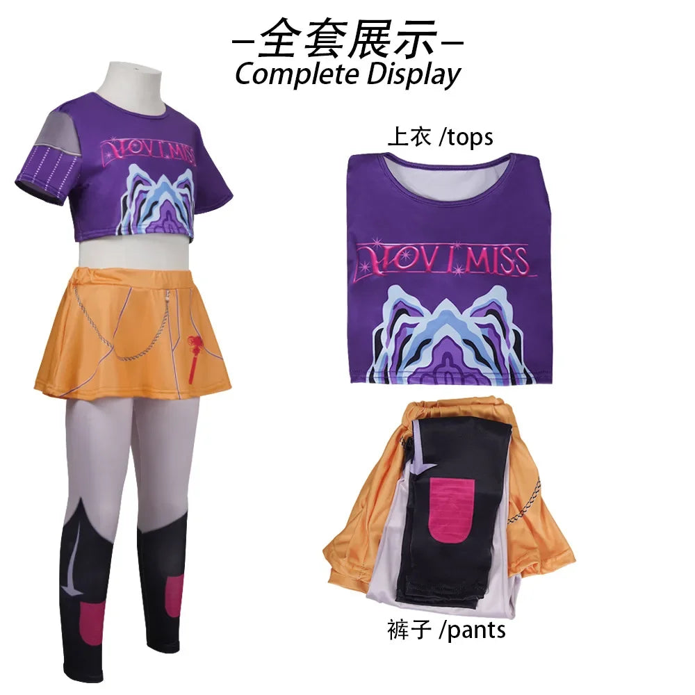 Halloween Huntrix KPop Mira Zoey Rumi Cosplay Costumes Sets for