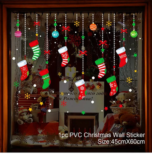 Christmas Window Sticker Merry Christmas Decorations For Home 2023