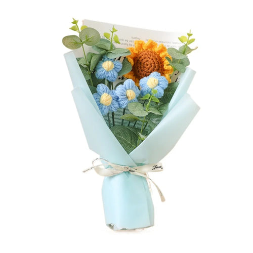 Artificial Flower Crochet Bouquet Eternal Flower Handmade Graduation