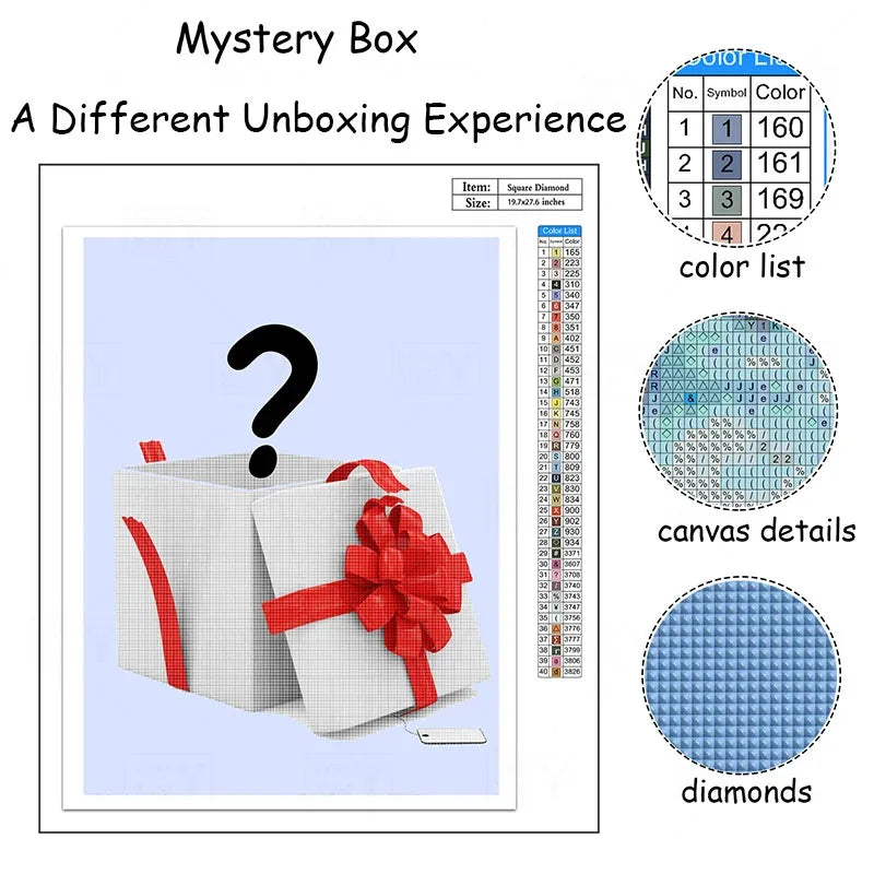 Blind Box Diamond Painted Mystery Box Rhinestone Picture 5D DIY