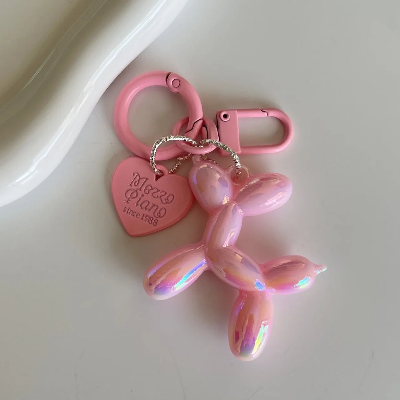 Jelly Cute Jelly Balloon Dog Keychain Pendant Cartoon Dog Chain