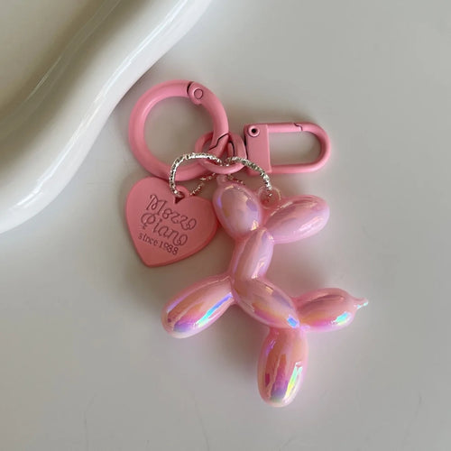 Jelly Cute Jelly Balloon Dog Keychain Pendant Cartoon Dog Chain