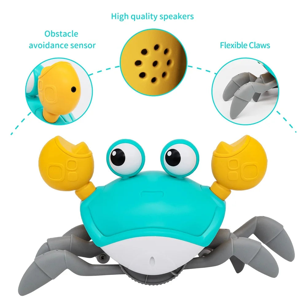 Dancing Crab Run Away Toy for Babies Crawling Interactive Escape Crabs