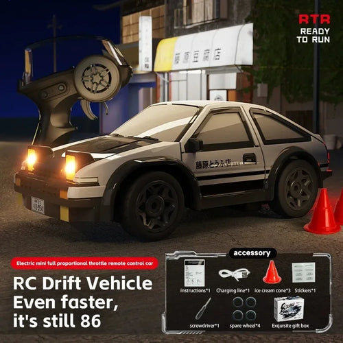 1:64 Desktop RC Drift Car 2.4G High-Speed Racing Car Four-Wheel Mini
