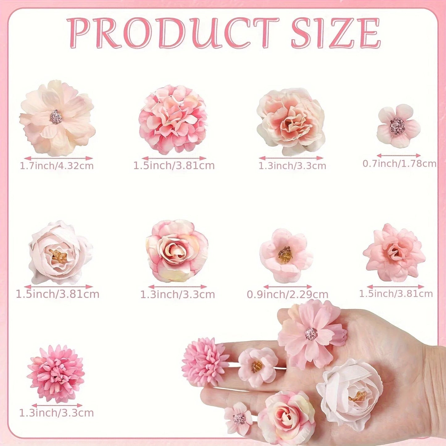 60Pcs Artificial Flowers Head Silk Rose Fake Flowers Home Decor Party