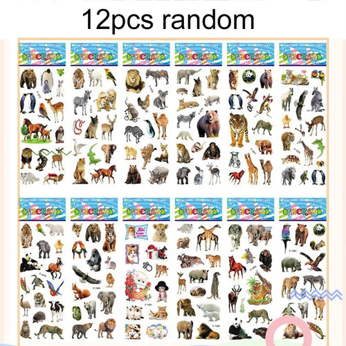 12pcs/set Children Bubble Stickers 3D Sticker Toy Plastic Multiple