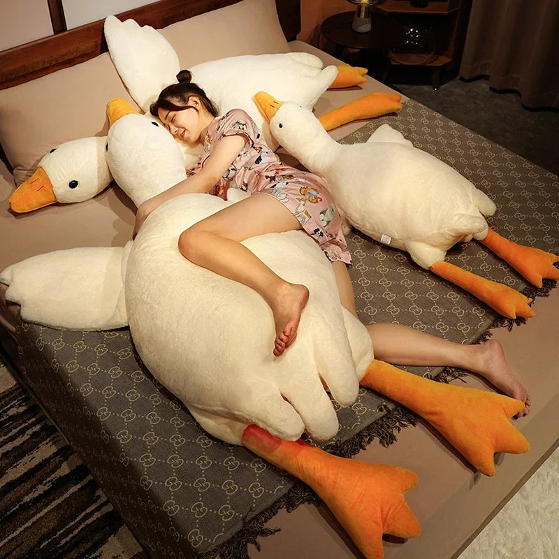 50/90/130CM Funny Goose Plush Toy, Soft Duck Pillow, Cute Stuffed