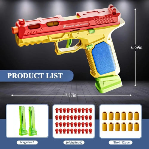 SIG17 Building Block Toy Gun Continuous Firing Blowback Soft Bullet
