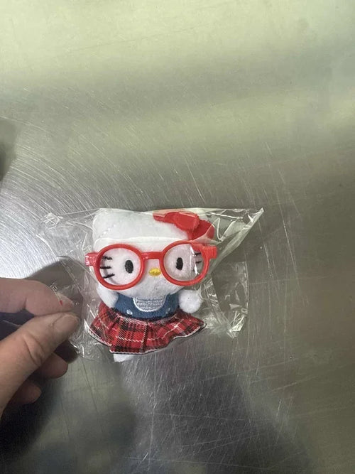 Sanrio Hello Kitty Peripheral Doll Keychain Cute Fashion Sunglasses Kt