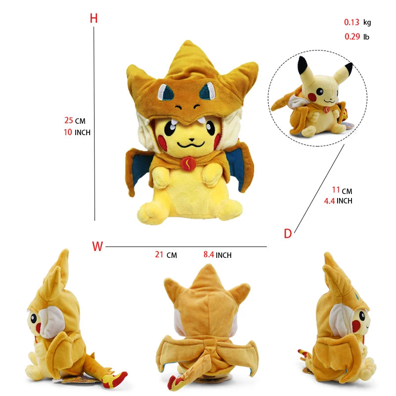 Cos Eevee Pikachu Cosplay Plush Toys Pikachu Peluche Lucario Stuffed